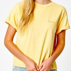 Brandy Melville John Galt Short Sleeve Honey T-shirt
